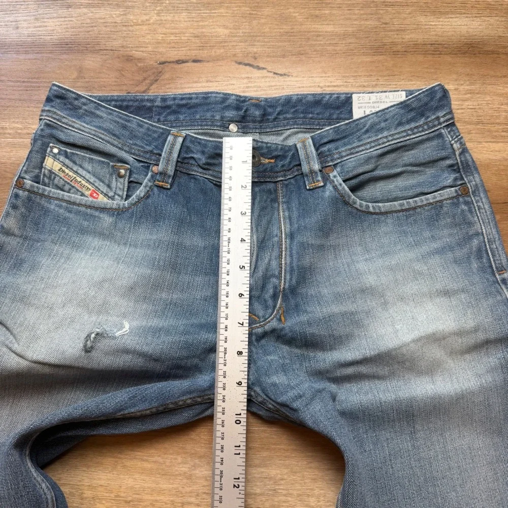 Diesel Larkee‎ Jeans Mens 31x32 Blue Regular Straight Leg Distressed Wash 008J4